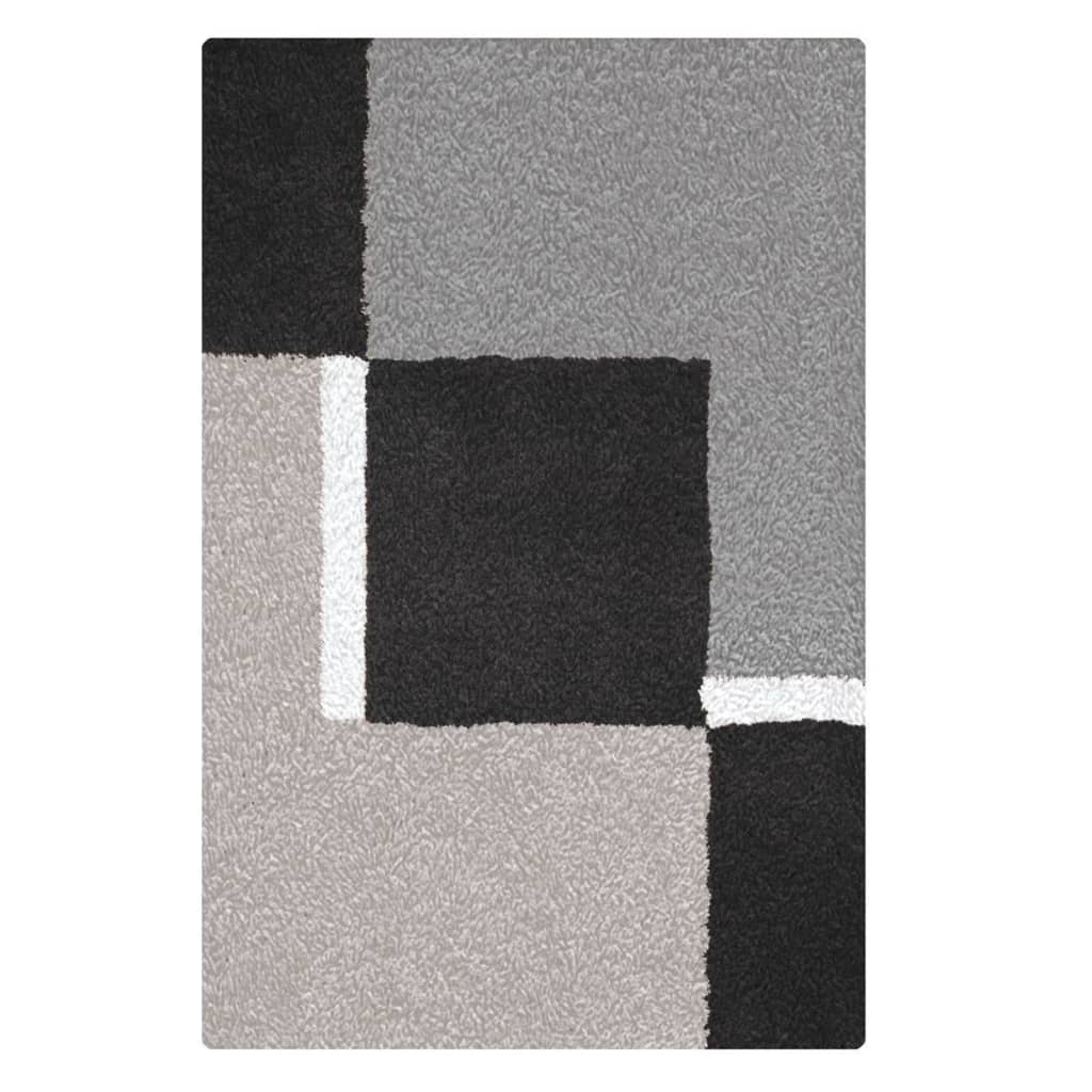Kleine Wolke Kleine Wolke Badematte Dakota Platinum 55x65 cm grau und schwarz