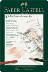 Faber Castell Faber Castell FC-11975 Pitt Monochrom Set Faber-Castell 12-Stück Medium - afbeelding 2