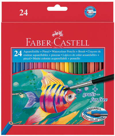 Faber Castell Faber Castell FC-11425 Aquarel Bleistift Faber-Castell Penny A 24 Stück + Pinsel