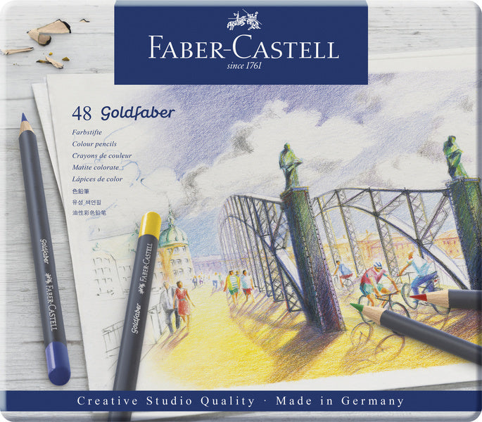 Faber Castell FC-114748 Buntstift Faber-Castell Gold Faber Federmäppchen mit 48 Stück