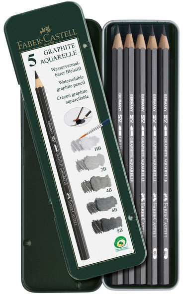 Faber Castell Faber Castell FC-11805 Aquarel Bleistift Faber-Castell Graphite Penny A 5 Stück