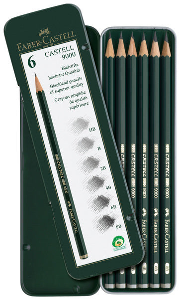 Faber Castell Faber Castell FC-119063 Bleistift 9000 Bliktui A 6 Stücke