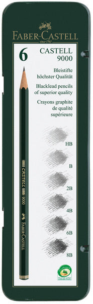 Faber Castell Faber Castell FC-119063 Bleistift 9000 Bliktui A 6 Stücke