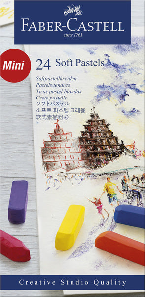 Faber Castell Faber Castell FC-128224 Pastelkrijt halbe Länge von 24 Teilen
