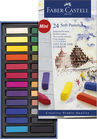 Faber Castell Faber Castell FC-128224 Pastelkrijt halbe Länge von 24 Teilen