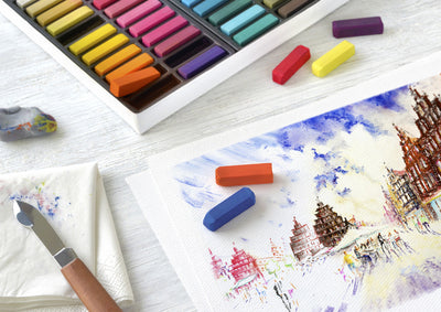 Faber Castell Faber Castell FC-128272 Pastelkrijt halbe Länge von 72 Teilen