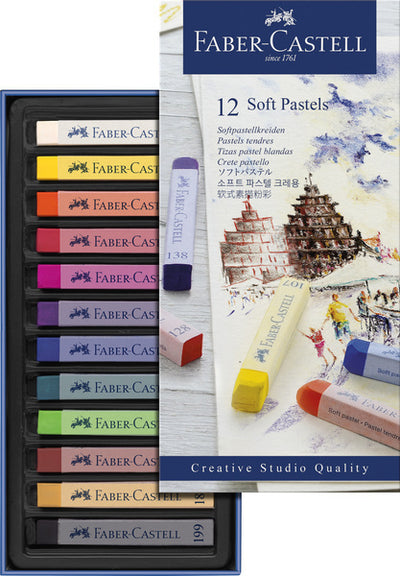 Faber Castell Faber Castell FC-128312 Pastelkrijt Studio Softpastel 12-teilige Hülle
