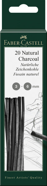 Faber Castell Faber Castell FC-129198 Holzkohle Pitt Monochrom 3-6 mm