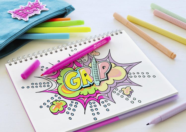 Faber Castell fc-155312 Grip Filzstifte Neon und Pastell 10 Stück