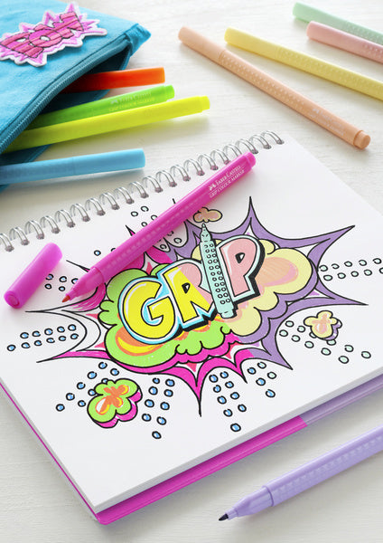 Faber Castell fc-155312 Grip Filzstifte Neon und Pastell 10 Stück