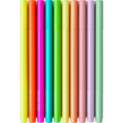 Faber Castell fc-155312 Grip Filzstifte Neon und Pastell 10 Stück