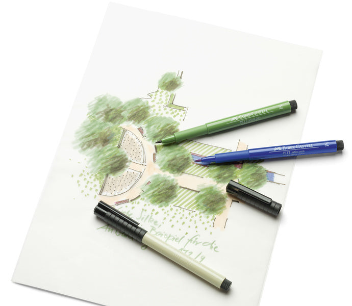 Faber Castell FC-167107 Zeichenstift Faber-Castell Pitt Artist Pen Manga 8-teiliges Federmäppchen Basic