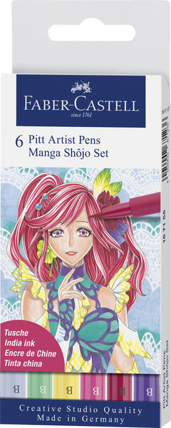 Faber Castell Faber Castell FC-167155 Zeichen Marker Faber-Castell Pitt Künstler Pen Manga 6-teilig Enui Shôjo