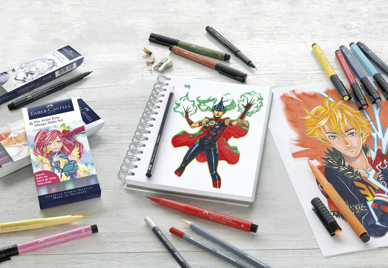 Faber Castell Faber Castell FC-167155 Zeichen Marker Faber-Castell Pitt Künstler Pen Manga 6-teilig Enui Shôjo