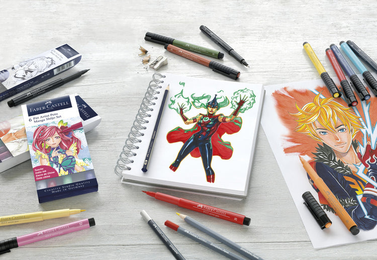 Faber Castell Faber Castell FC-167155 Zeichen Marker Faber-Castell Pitt Künstler Pen Manga 6-teilig Enui Shôjo