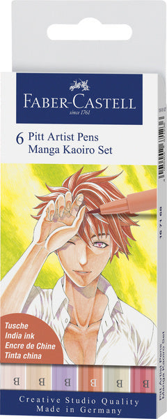Faber Castell Faber Castell FC-167168 Zeichen Marker Faber-Castell Pitt Künstler Pen Manga 6-teilig Enui Kaoiro