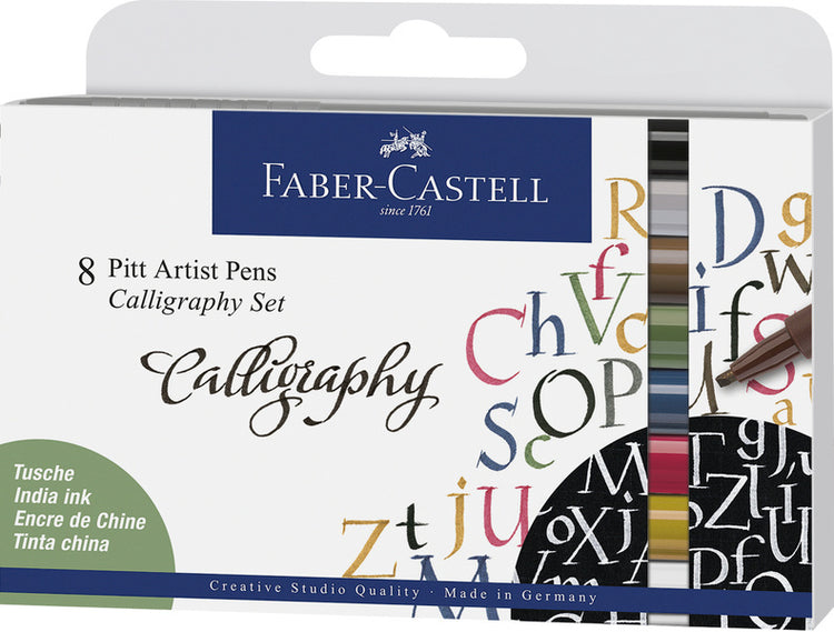 Faber Castell Faber Castell FC-167508 Pitt Artist Pen Calligraphy Set 8 Stifte