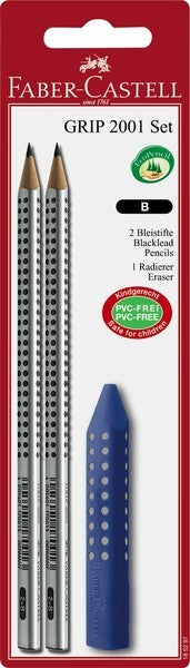 Faber Castell Faber Castell FC-185297 Bleistift Grip 2001 2 Stück mit Gummi