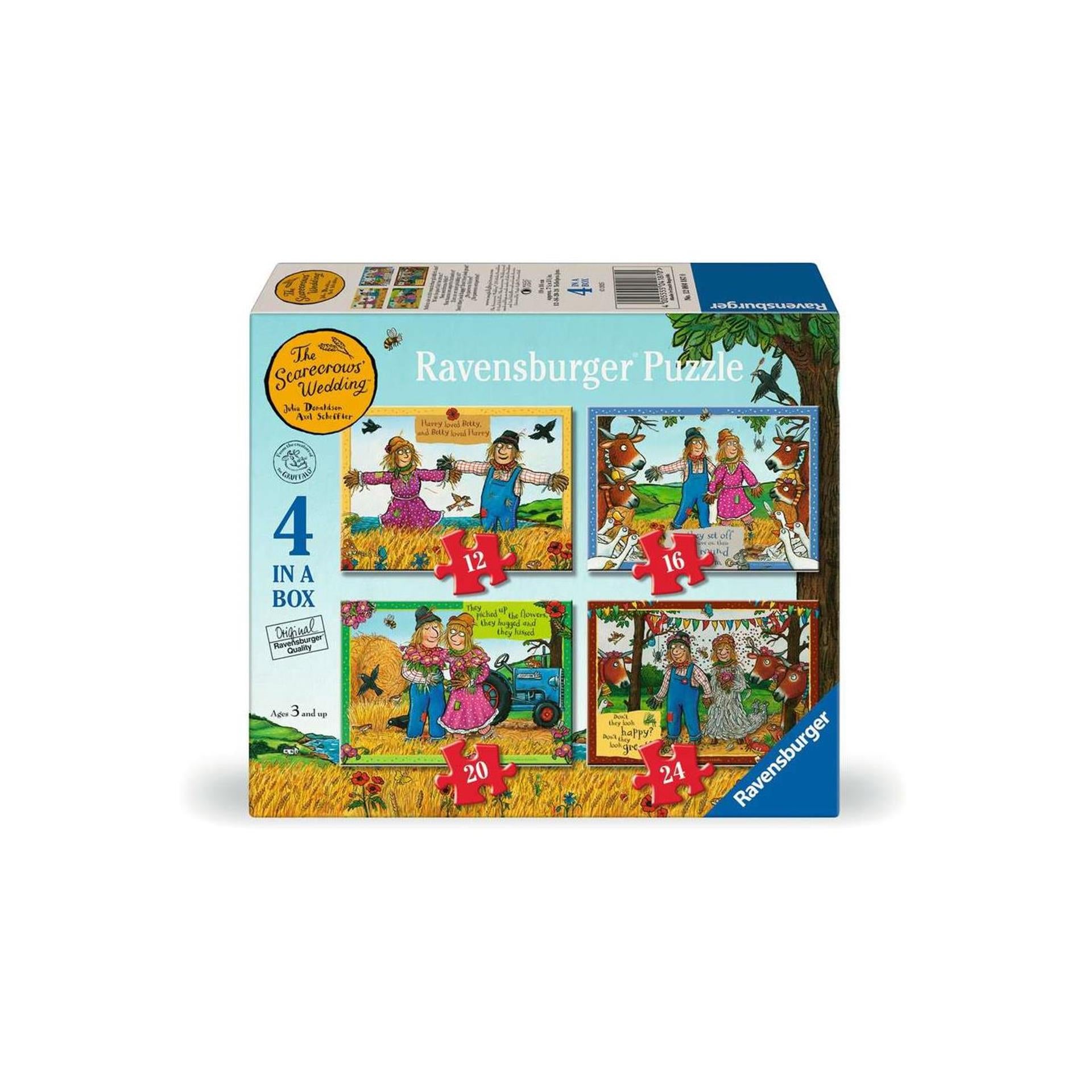 Ravensburger Puzzle Hochzeit auf dem Bauernhof – 4 Puzzles
