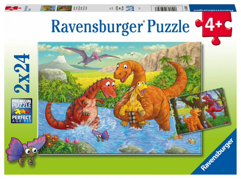 Ravensburger Puzzle spielen Dinos, 2x24st.