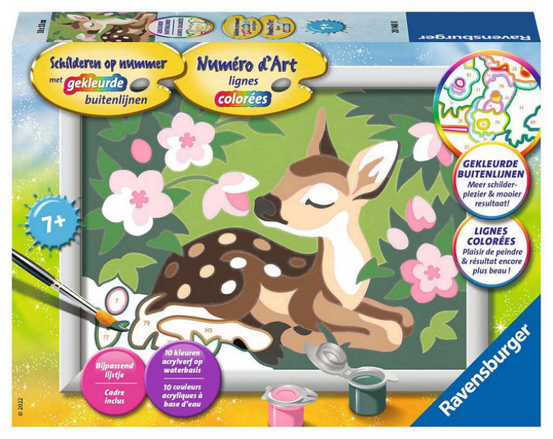 Ravensburger Malen nach Zahlen kleiner Hirsch – Hobbypaket