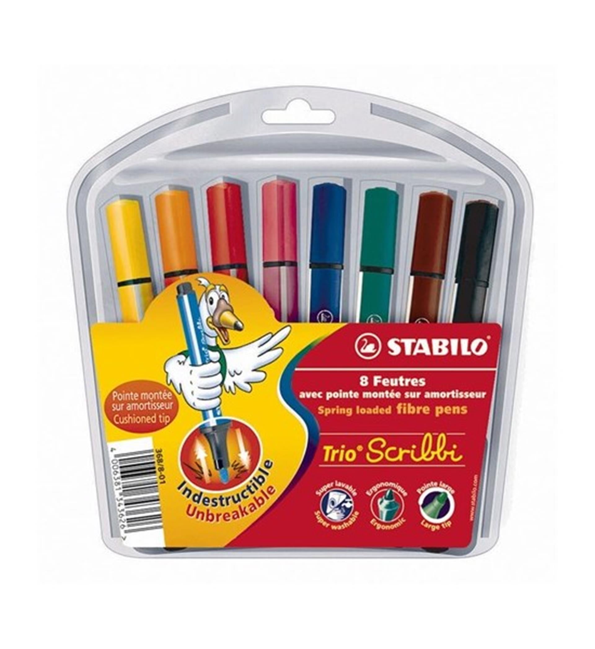 Stabilo Trio Scribbi fühlte -Tip -Stifte, 8st.