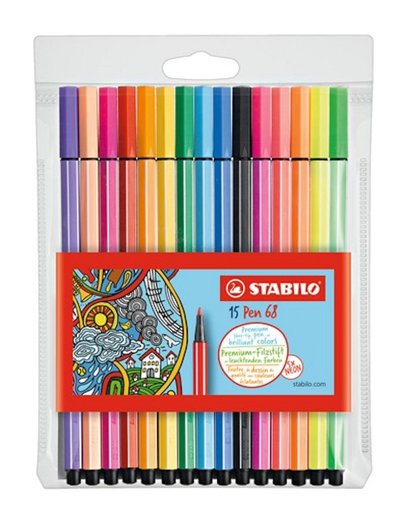 Stabilo Pen 68 - 15 Farben