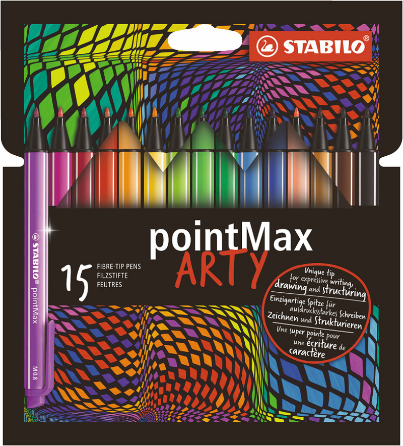 Stabilo Pointmax Fineliner Arty, 15st.
