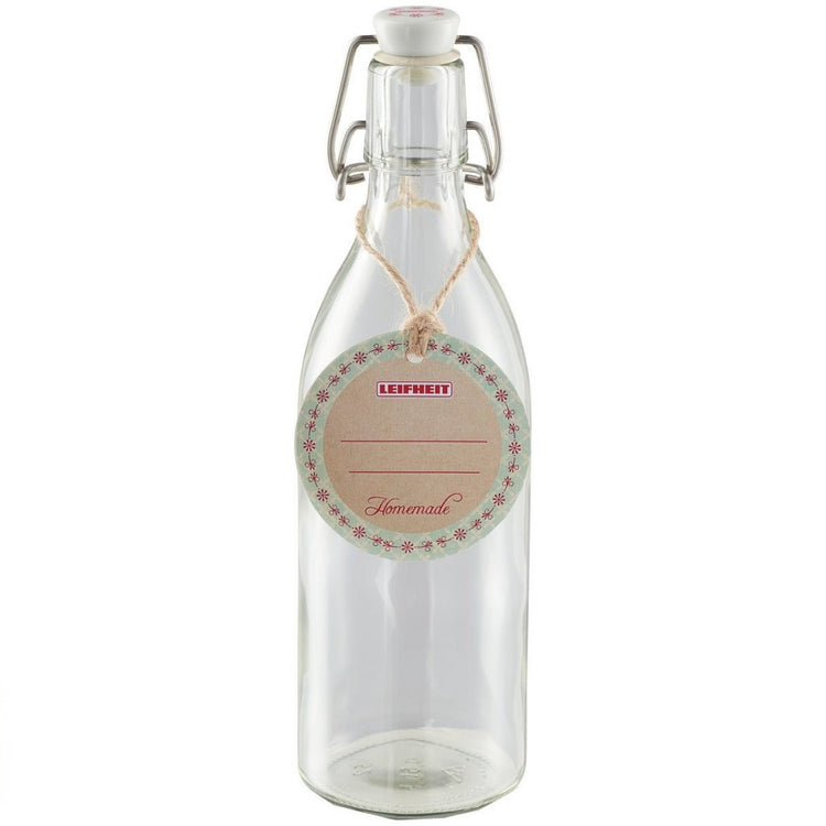 Leifheit Leifheit 3187 Runde Weck Flasche 500 ml Glas Edelstahl