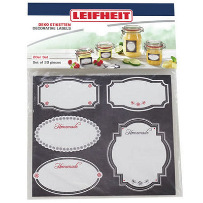 Leifheit Leifheit 3218 selbst kleber Deco-Bezeichnungen 20 Stücke schwarz weiß