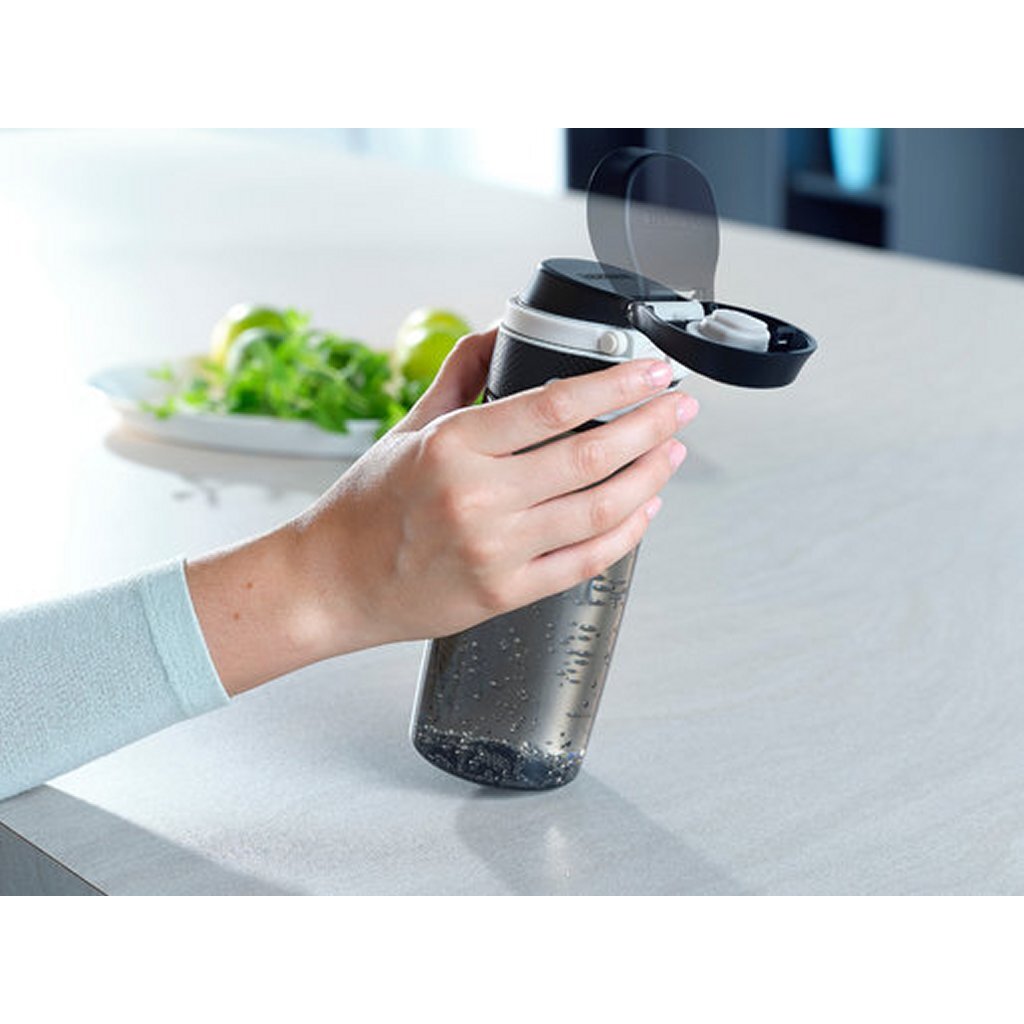 Leifheit Leifheit 3261 Flip Tritan Trinkflasche 550 ml Schwarz