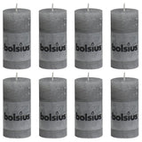 Bolsius Bolsius rustikale Kerzen 8 St 100x50 mm hellgrau - afbeelding 1