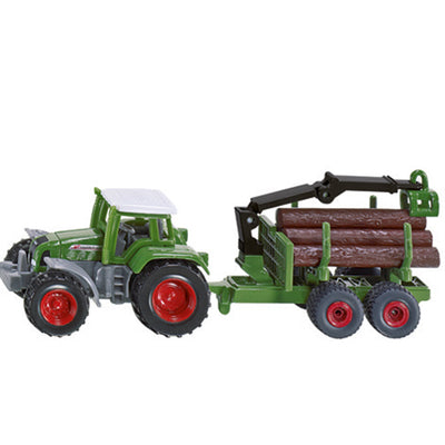 Siku 1645 Traktor mit Waldanhänger 1:72
