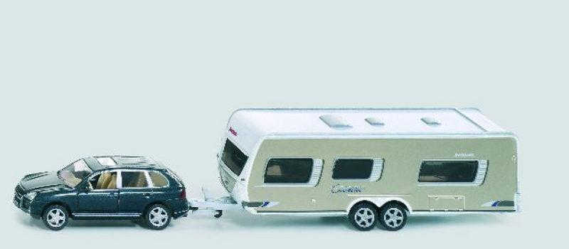 Siku 2542 Personenwagen mit Wohnwagen