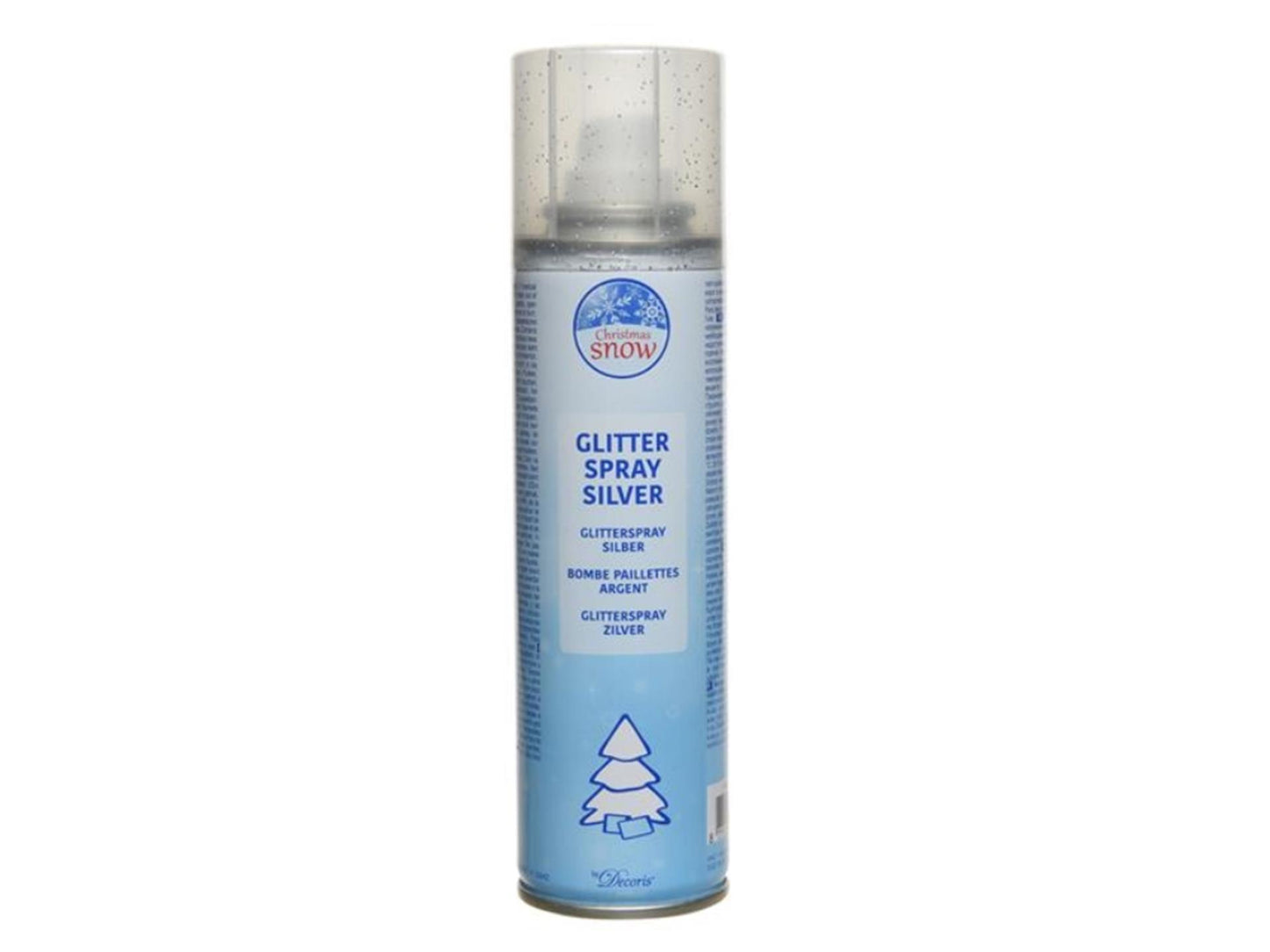 Decoris Glitzerspray Dekoration 100ml Silber