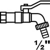 Kirchhoff Messing-Kugelhahn, vernickelt, 1 2 x 3 4 x 1 2 Düsen – 986188055