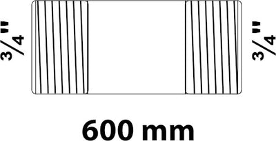 Kirchhoff Temperguss-Rohrnippel, verzinkt, 3 4 x 600 mm, (23) - 989823955