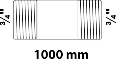 Kirchhoff Schmiedeeisen-Rohrnippel, verzinkt, 3 4 x 1000 mm, (23) - 989824155