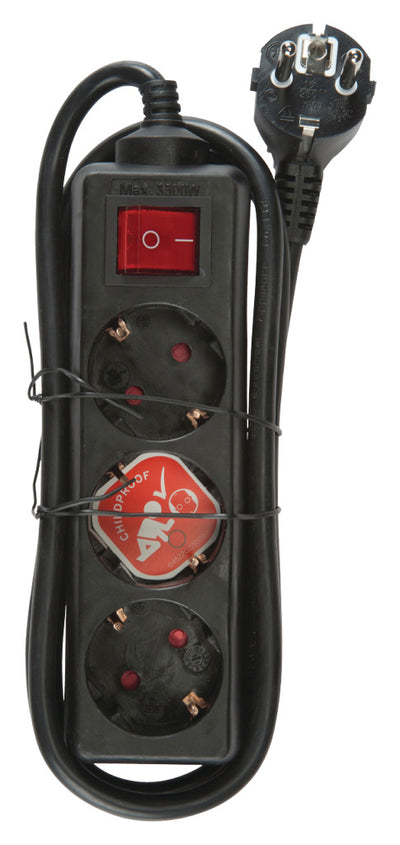 Brennenstuhl Brennenstuhl BN-1550600413 Schook Buch 3-Wege 1,40 m schwarz geerdet