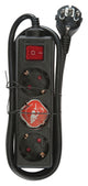Brennenstuhl Brennenstuhl BN-1550600413 Schook Buch 3-Wege 1,40 m schwarz geerdet