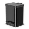 Hailo Hailo 0622-260 Öko Duo plus M Pedal Bin 2x 9l Silber Schwarz