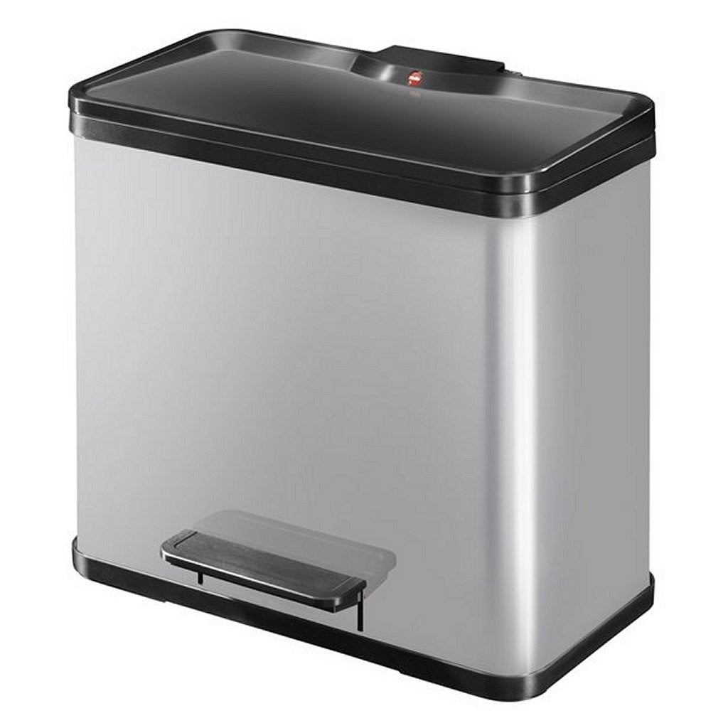 Hailo Hailo 0630-220 Öko Duo plus Ledal Eimer 17+9l Edelstahl Silber