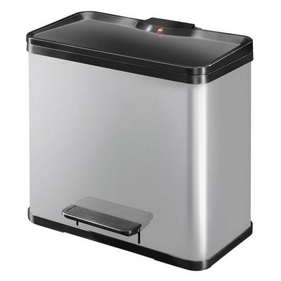 Hailo Hailo 0630-220 Öko Duo plus Ledal Eimer 17+9l Edelstahl Silber