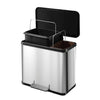 Hailo Hailo 0630-220 Öko Duo plus Ledal Eimer 17+9l Edelstahl Silber