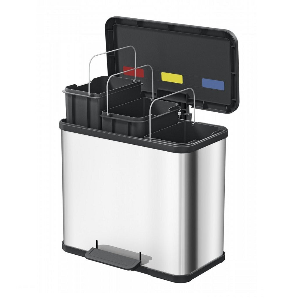 Hailo Hailo Pedal bin Oko Plus Size L 3x9 L Schwarz 0633-260
