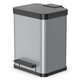 Hailo Hailo 0619-220 Öko Plus M Pedal Bin 17l Silber - afbeelding 1
