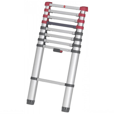 Hailo Hailo T80 Aluminium-Teleskopleiter 11 Stufen + Stabilisierungsstange 103-322 cm