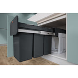 Hailo Hailo 0310-300 Ecoline Design L eingebauter Abfall Biner 3x10L Schwarz - afbeelding 6