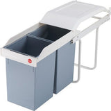 Hailo Hailo 3659-001 Multi-Box-Duo L eingebauter Abfallbehälter 2x14L Weiß Silber - afbeelding 2
