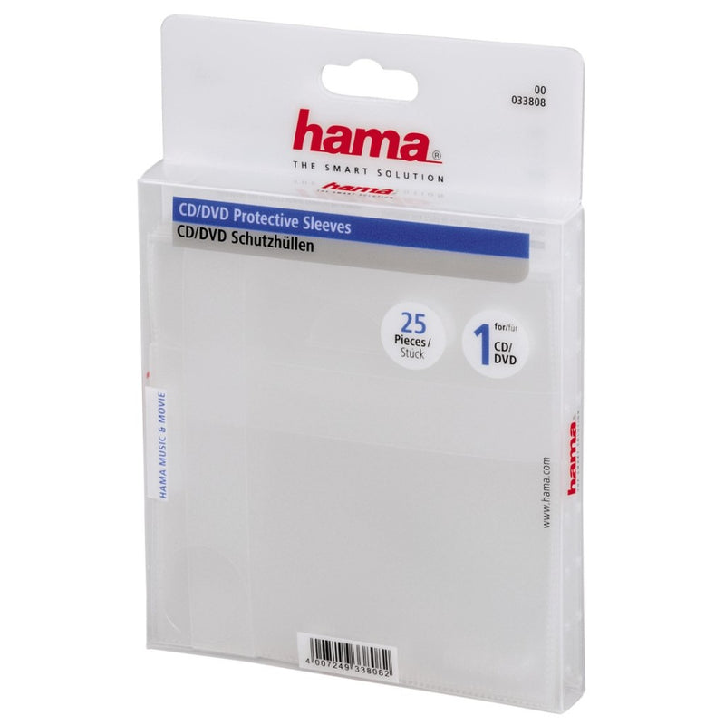 Hama CD DVD-Papierärmel 25-Pack transparent